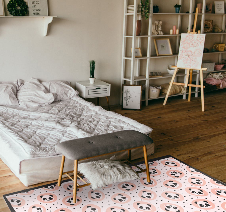 χαλί από βινύλιο ζωικού προσώπου panda - TenStickers