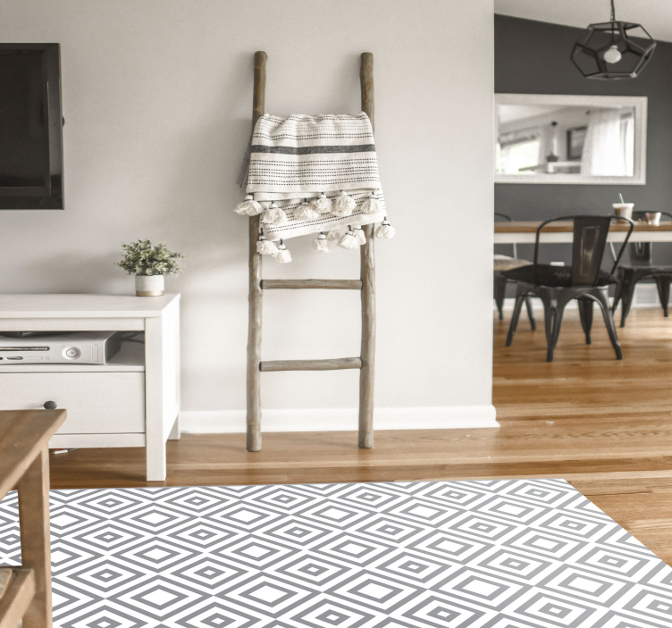 πανόραμα γκρι πλατείες μοντέρνο χαλί βινυλίου - TenStickers