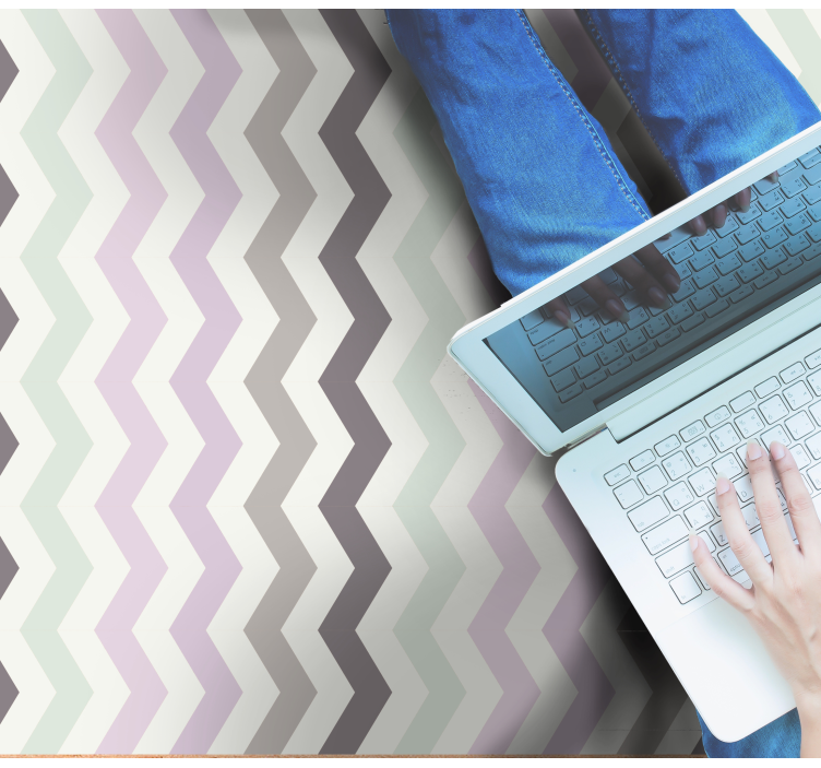 παστέλ άνευ ραφής ζιγκ-ζαγκ σχεδίασης χαλί καθιστικού - TenStickers