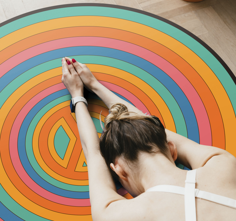 κυκλικό χαλί σύμβολο ειρήνης - TenStickers