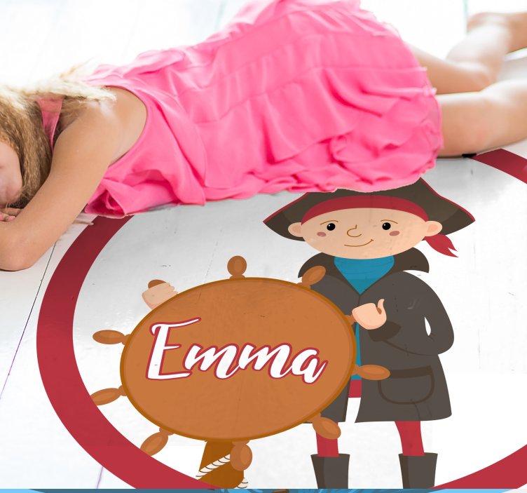 εξατομικευμένη γυναικεία πειρατή εξατομικευμένη χαλί - TenStickers