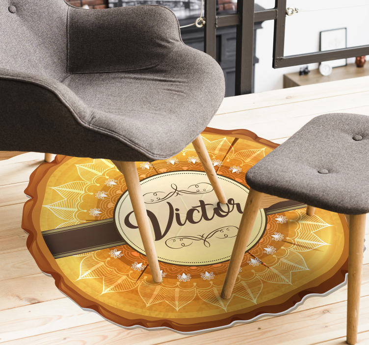 εξατομικευμένη ξύλινη κουβέρτα από μιντάλα με όνομα - TenStickers