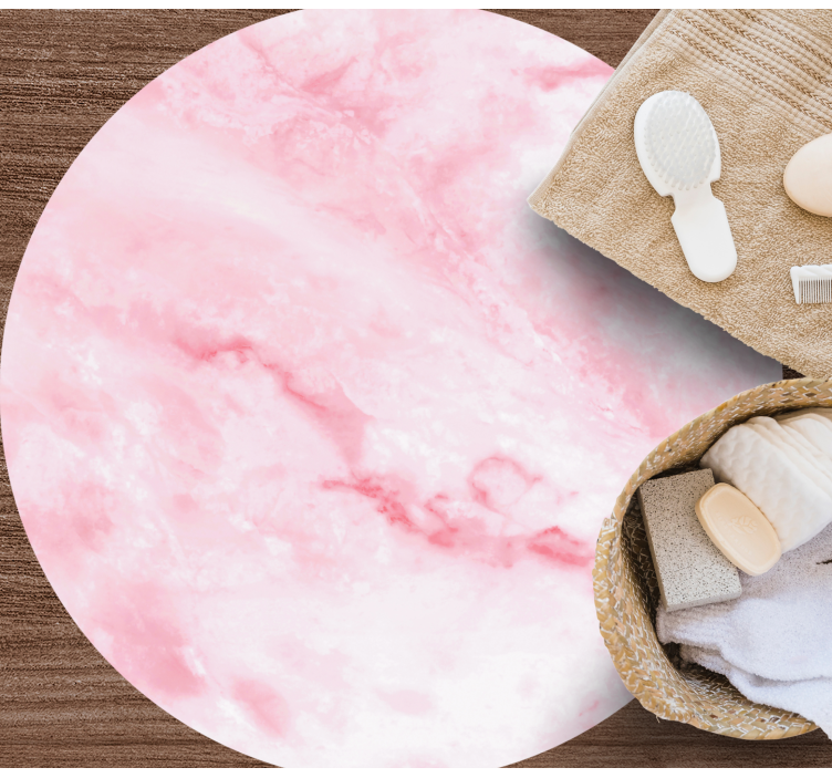 ροζ μαρμάρινο δάπεδο μπάνιου - TenStickers