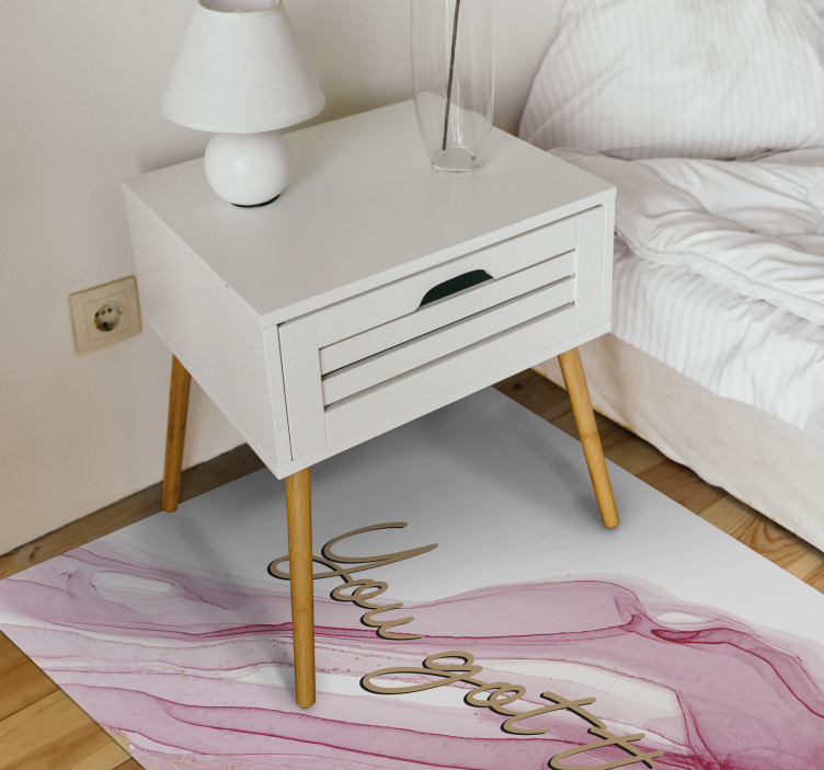 ροζ ακουαρέλα εξατομικευμένη κουβέρτα βινυλίου - TenStickers