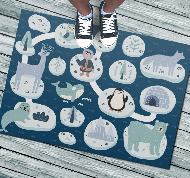 χαλί βινυλίου για παιδιά με πολικό δρόμο - TenStickers