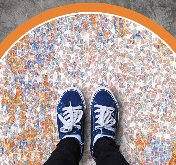 μωσαϊκό από πορσελάνη υφή πλακάκια δαπέδου κουζίνας - TenStickers