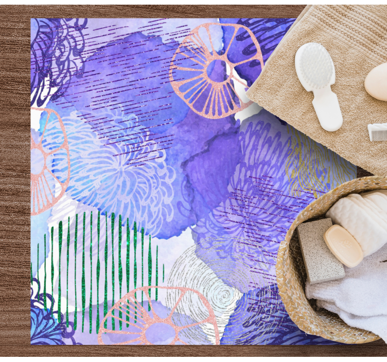 μοβ αφηρημένο φόντο χαλί βινυλίου εφήβων - TenStickers