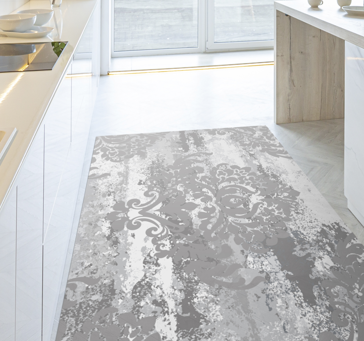 παζλ εκτύπωση μωσαϊκό γκρι βινύλιο χαλί - TenStickers