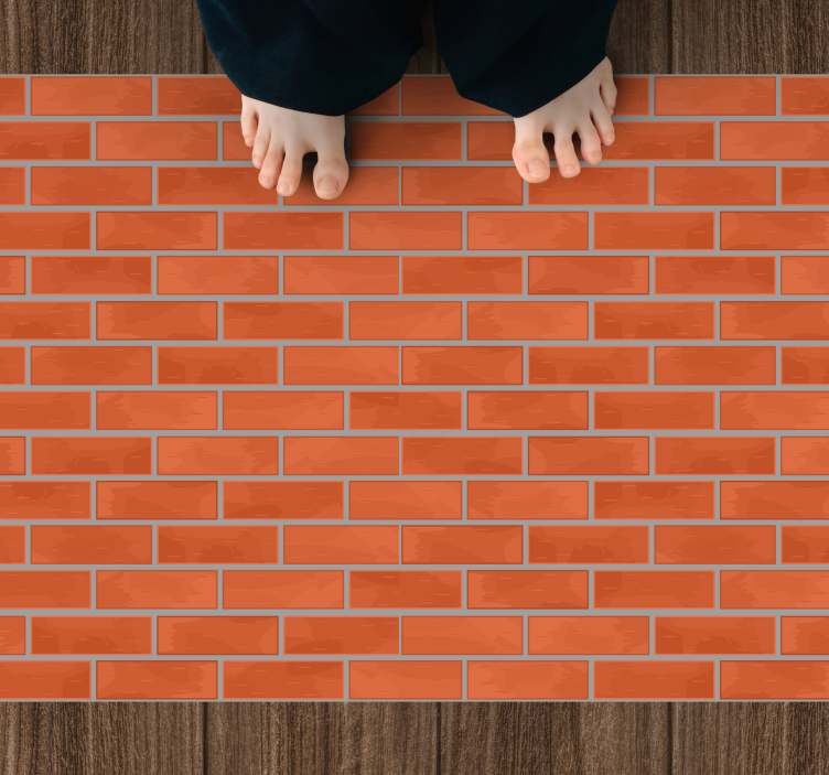 κόκκινα τούβλα μοτίβο υφή χαλί - TenStickers