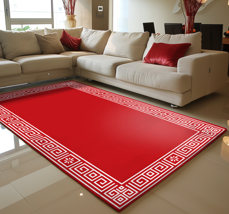 κόκκινο xαλί κλασικό ελληνικό σχέδιο - TenStickers
