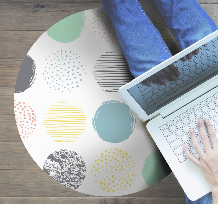 στρογγυλές κουκκίδες από βινύλιο σε παστέλ τόνους - TenStickers