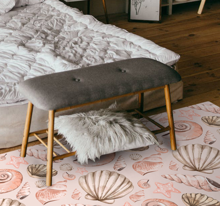 χαλί από βινύλιο από κοχύλια για υπνοδωμάτιο - TenStickers