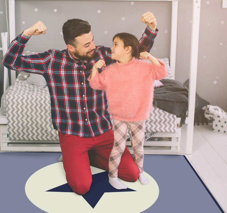 αποχρώσεις του μπλε αστεριού χαλί βινυλίου - TenStickers