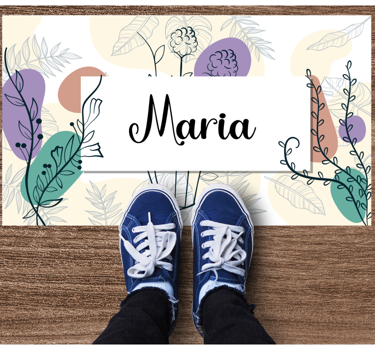 νηφάλια τροπικά φυτά εξατομικευμένο χαλάκι - TenStickers