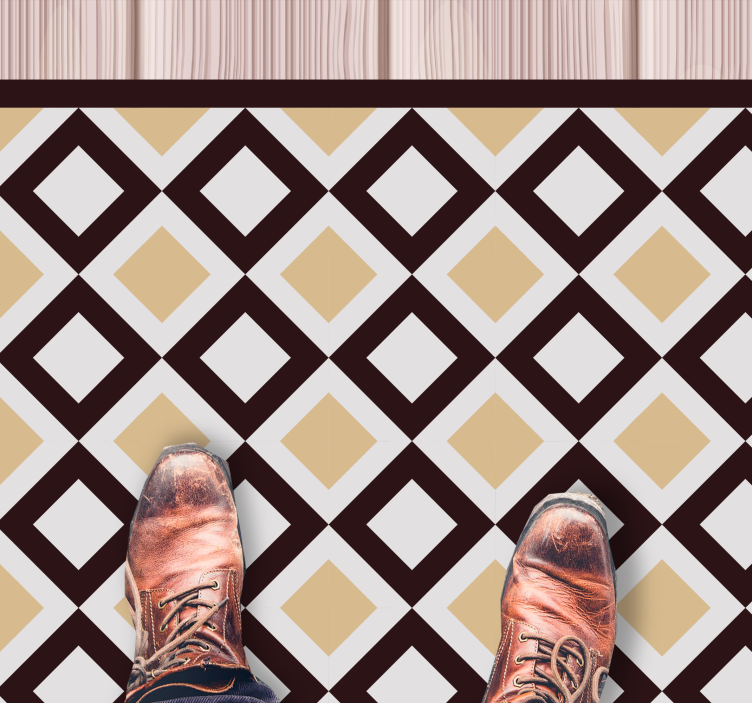 τετράγωνο vintage μοτίβο κεραμιδιών με μοτίβο τσιμέντου - TenStickers