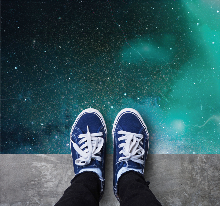 σχέδιο αστέρια βινυλιακό χαλί κοσμική απόχρωση γαλαξία - TenStickers