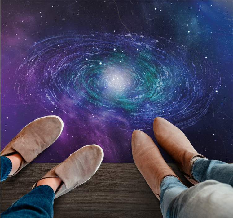 σχέδιο αστέρια βινυλιακό χαλί γαλαξιακό μοτίβο στροβίλου - TenStickers