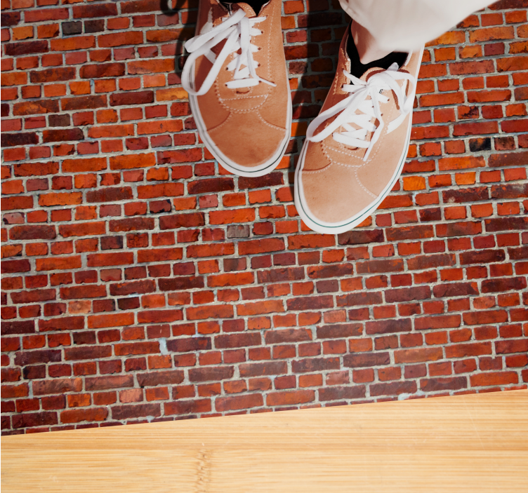 xαλί βινυλίου με εφέ πέτρας τραχιά υφή τούβλου - TenStickers