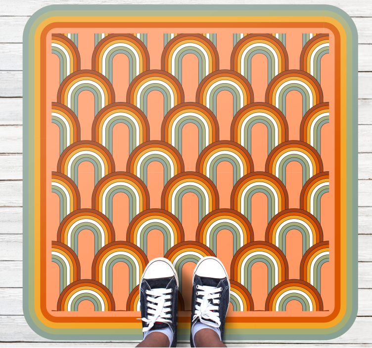 xαλί γεωμετρικού σχεδιασμού πολύχρωμα μοτίβα καμάρας - TenStickers