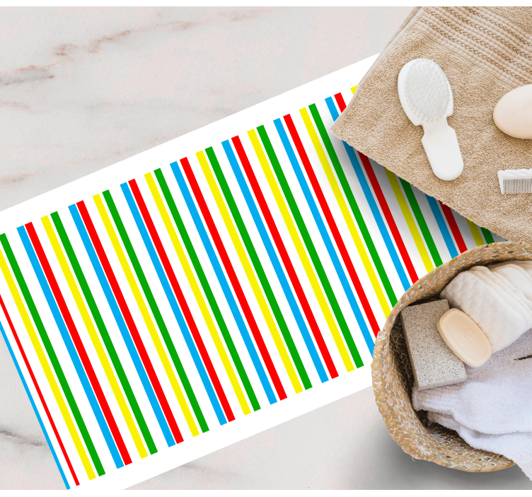 ριγέ χαλί πολύχρωμο κάθετο μοτίβο - TenStickers