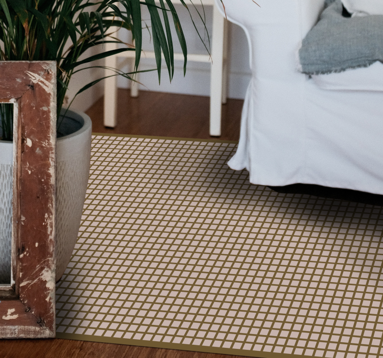 ριγέ χαλί γεωμετρικό πλέγμα μοτίβο - TenStickers