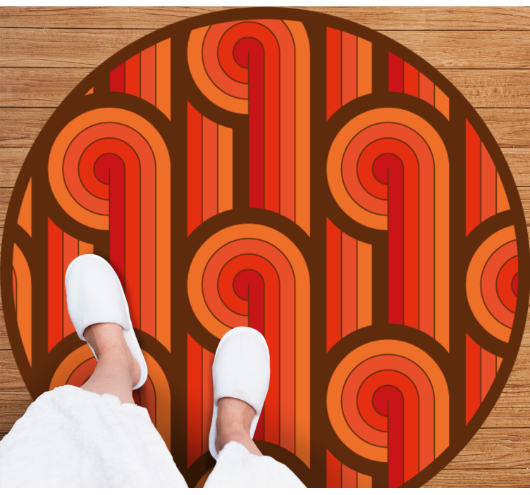 ριγέ σχήματα vintage χαλί - TenStickers