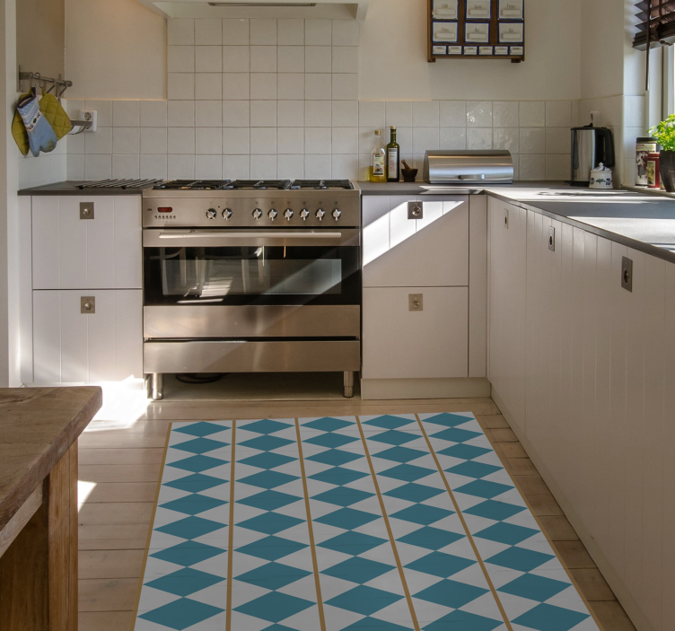 Σουηδικό σχέδιο γεωμετρικό χαλί βινυλίου - TenStickers