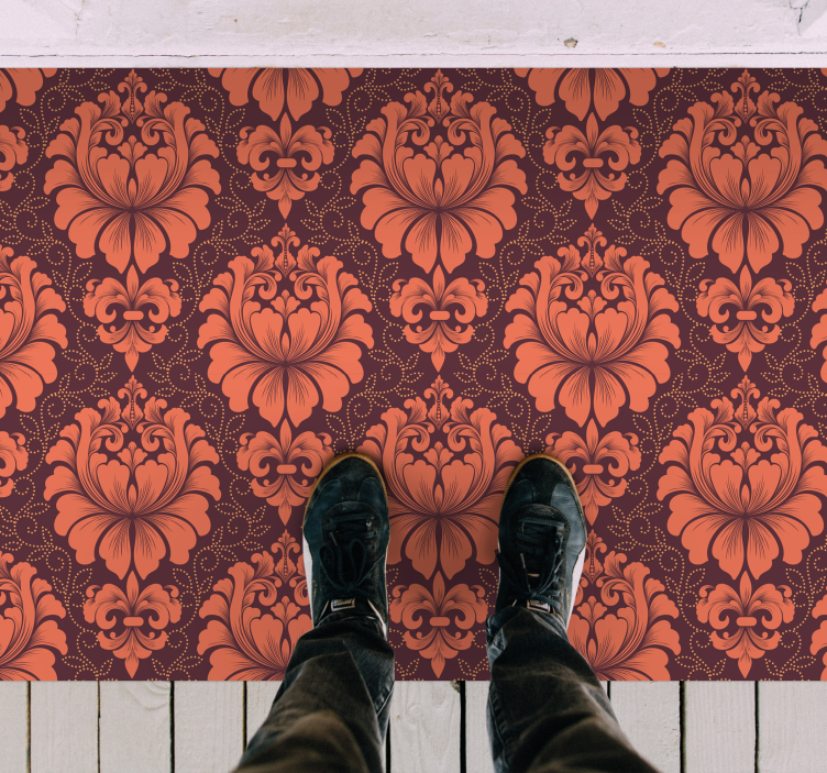 χαλί μοτίβο κεραμιδιών vintage μοτίβο - TenStickers