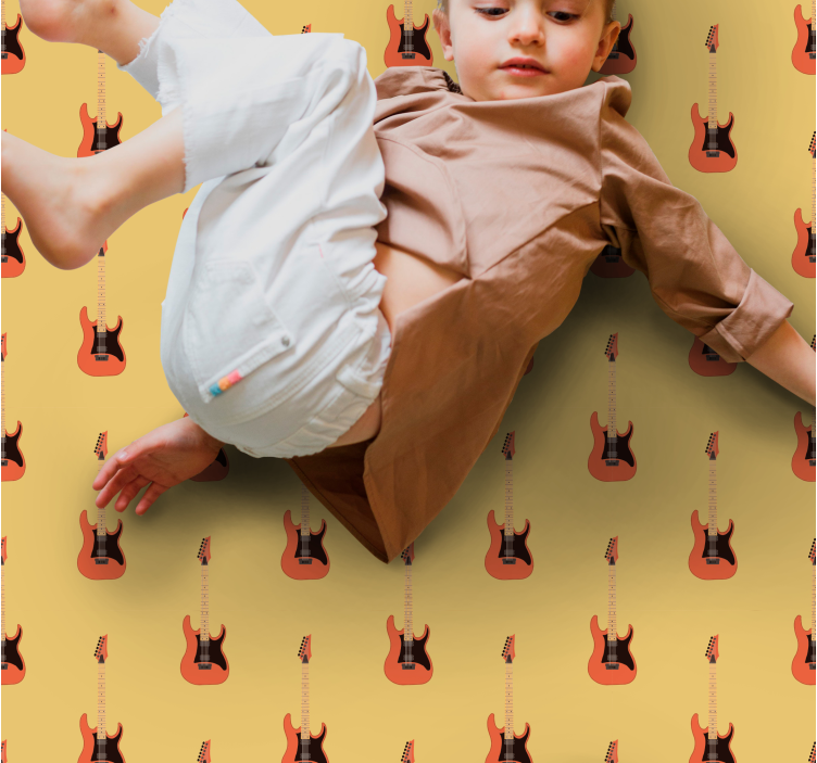 χαλί εφηβικής κρεβατοκάμαρας ηλεκτρική κιθάρα - TenStickers