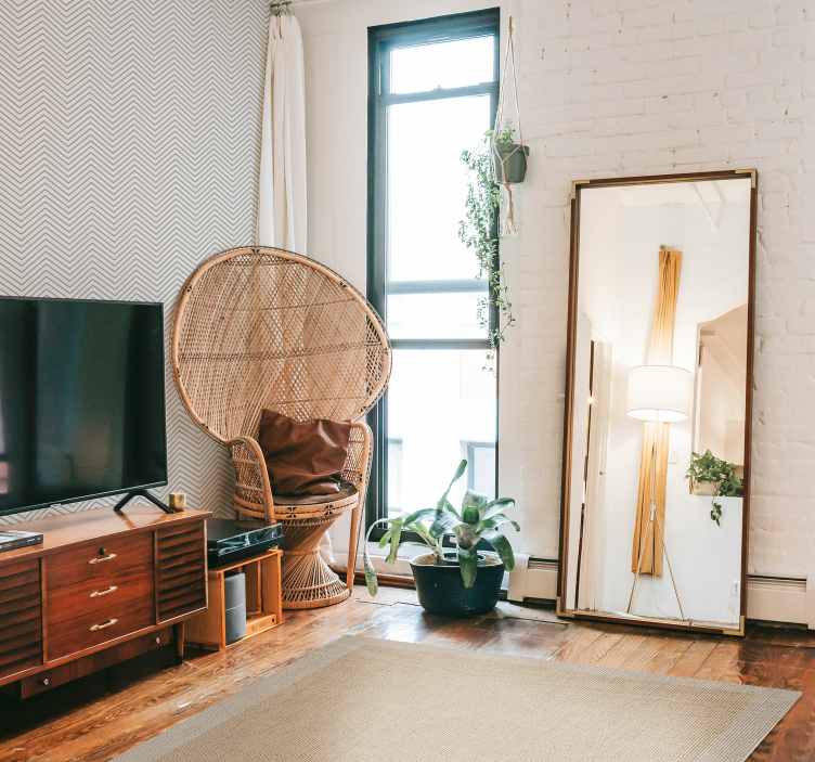 μπεζ φυσικό μινιμαλιστικό χαλί teplon - TenStickers