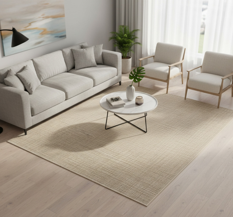 Χαλί βινυλίου με υφή μπεζ υφάσματος - TenStickers