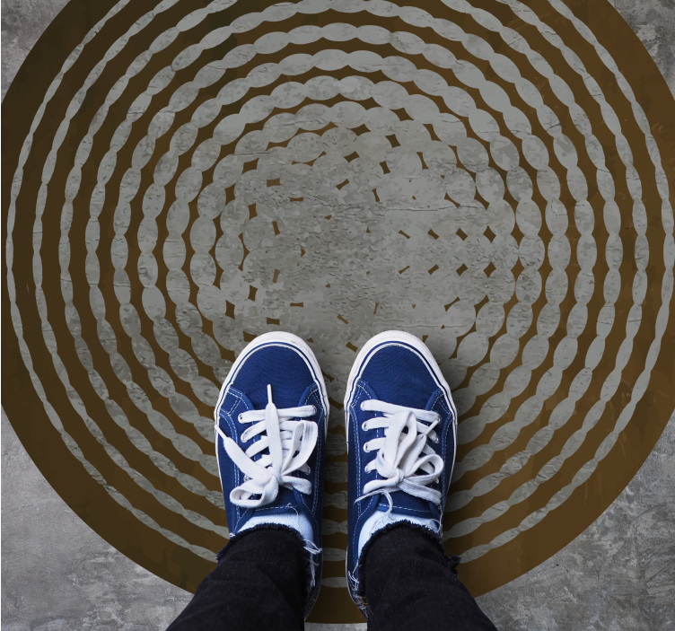 δάπεδο από ξύλο βινυλίου κυκλικό μοτίβο κορμού - TenStickers