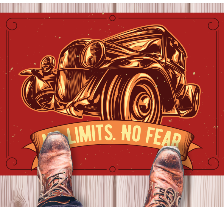 xαλιά βινυλίου με φράσεις κλασική εικονογράφηση αυτοκινήτου - TenStickers