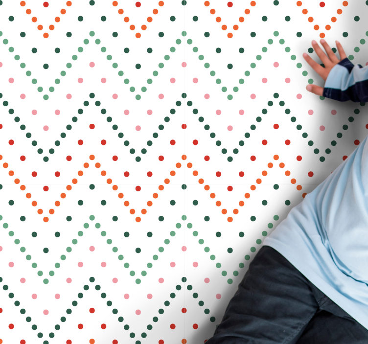 μοκέτα βινυλίου πολύχρωμο μοτίβο chevron - TenStickers