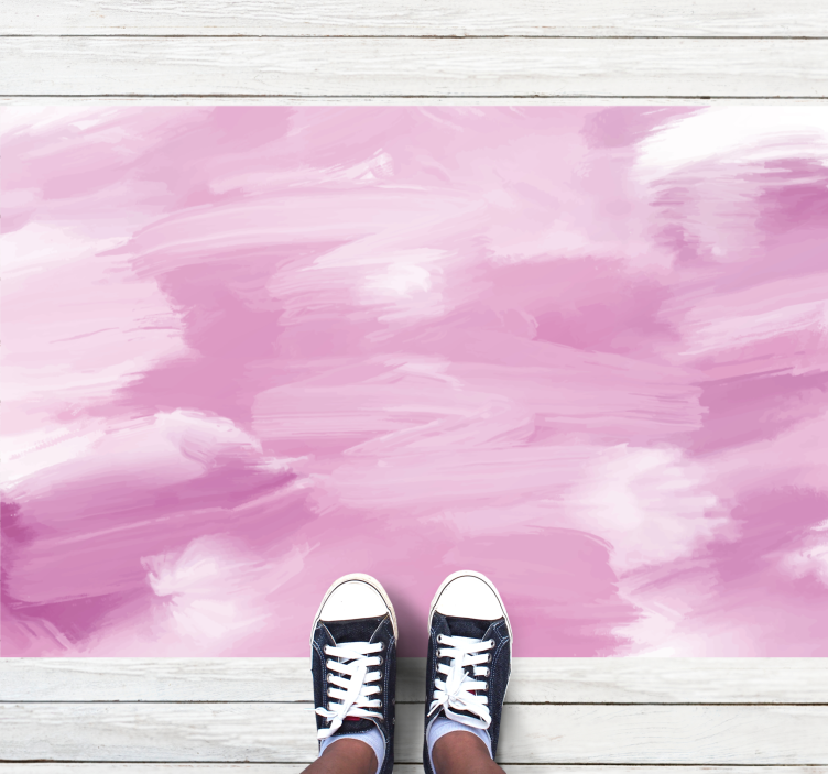 Χαλί βινυλίου σε απαλές ροζ αποχρώσεις - TenStickers