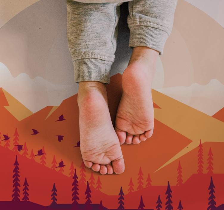 υφή χαλί ορεινό τοπίο - TenStickers