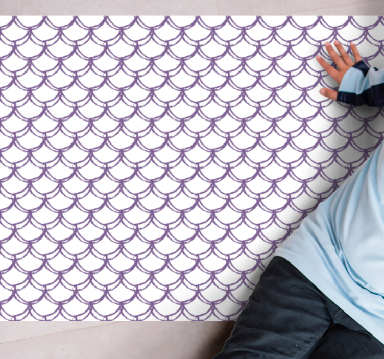 Χαλάκι μπάνιου με σχέδιο μωβ κυματιστό - TenStickers