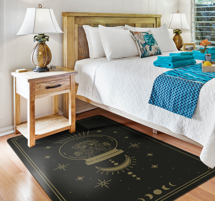 το χαλί της κρεβατοκάμαρας μάγισσας και της σελήνης - TenStickers