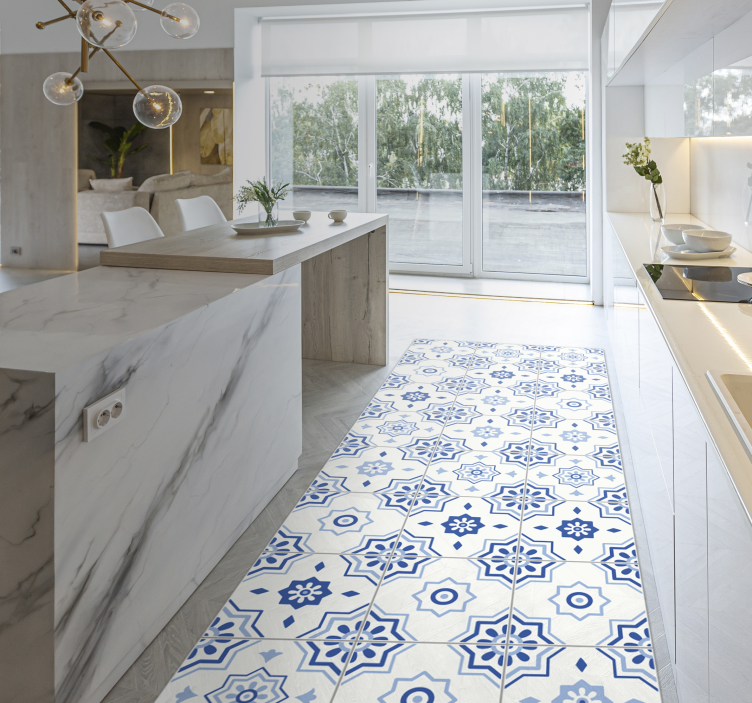 μοντέρνο χαλί δρομέας δαπέδων με πλακάκια - TenStickers