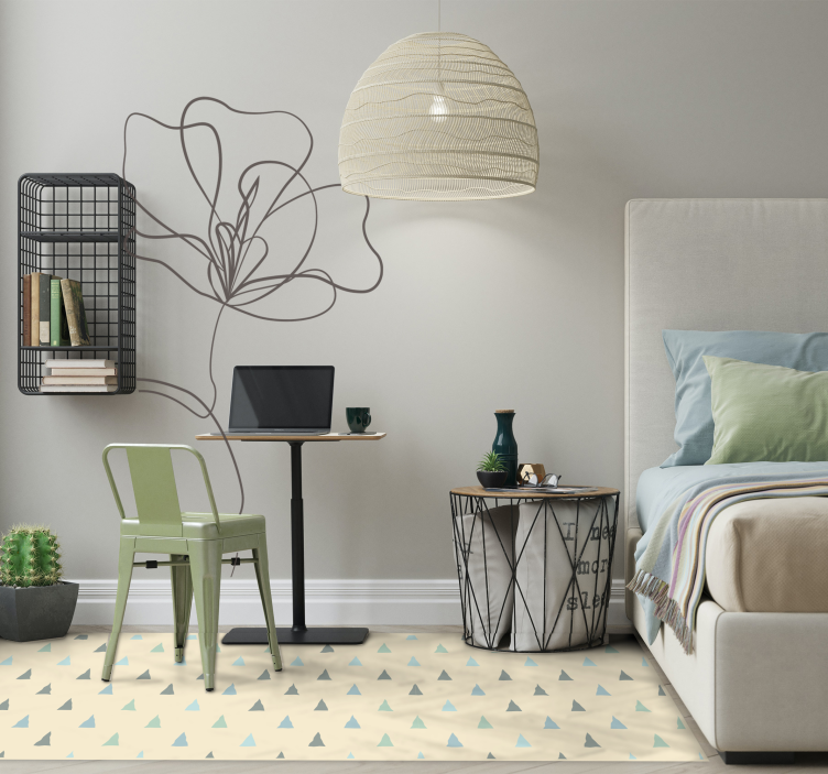 πανέμορφο τρίγωνο σκανδιναβικό χαλί βινυλίου - TenStickers