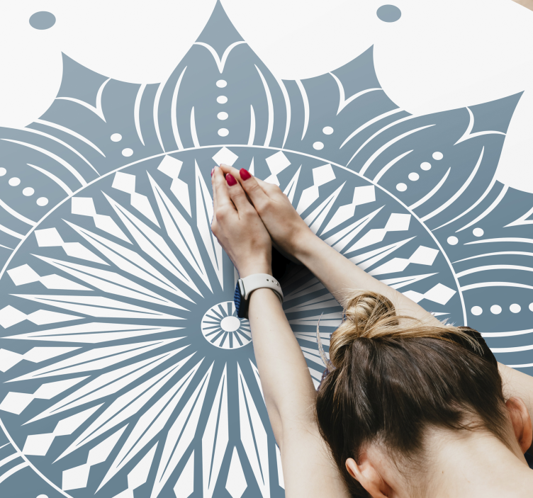 τυρκουάζ μάνταλα βινυλίου χαλί - TenStickers