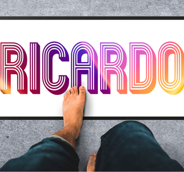 Unfocus λαμπερό περίγραμμα όνομα εξατομικευμένο χαλάκι - TenStickers