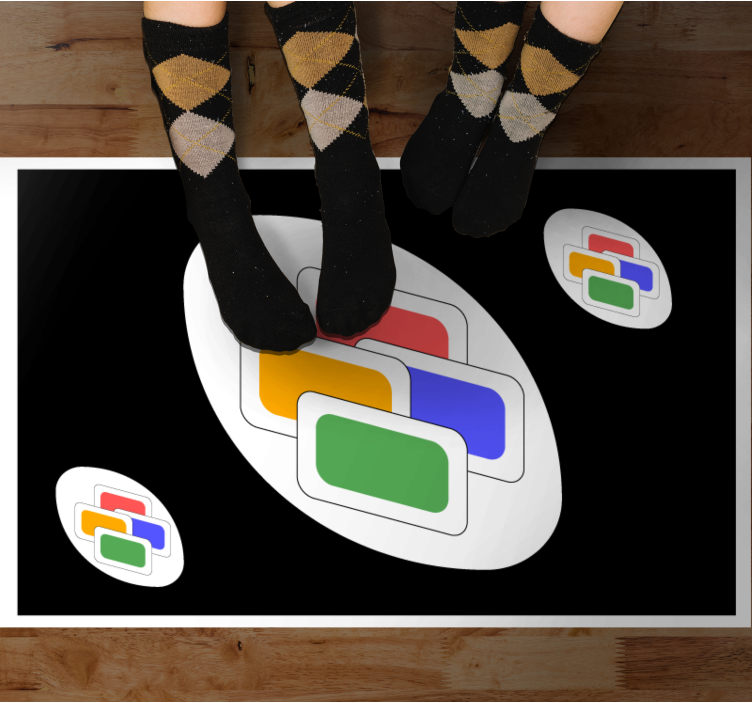 Uno κάρτα αλλαγή χρώματος χαλί κρεβατοκάμαρας - TenStickers