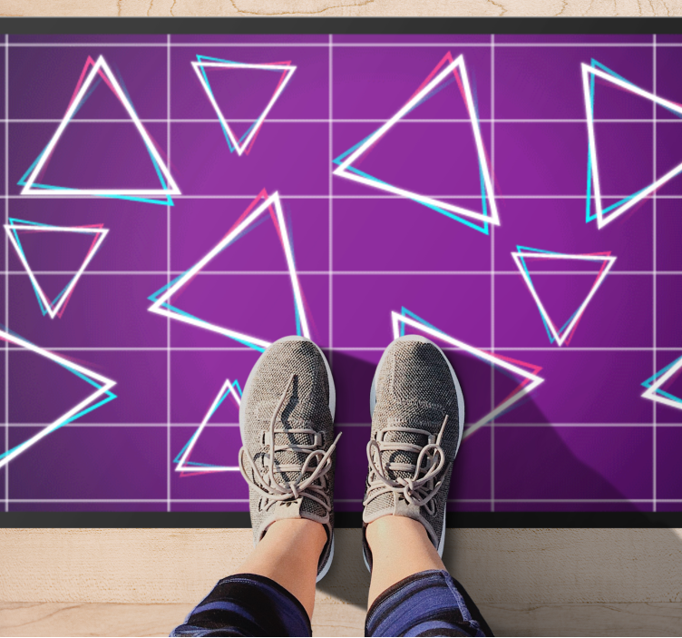 Vintage χαλί τρίγωνα vaporwave - TenStickers