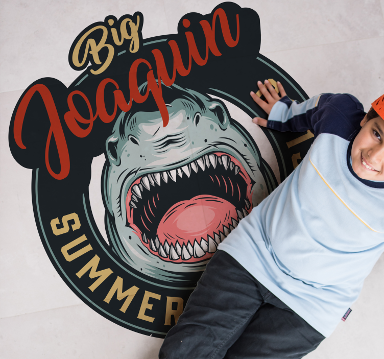 Vintage μεγάλο καρχαρία λογότυπο κουβέρτα ζώων - TenStickers