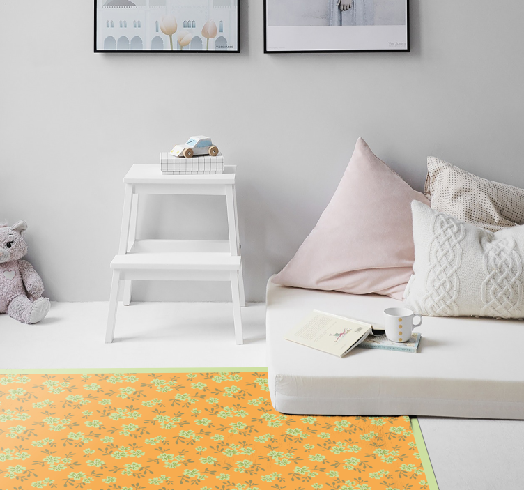 εκλεκτής ποιότητας λουλούδια κίτρινο χαλί λουλουδιών - TenStickers