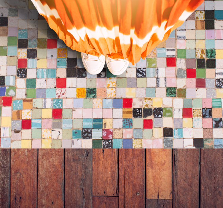 Vintage κεραμικά υφή κεραμικά υφή πλακάκι - TenStickers