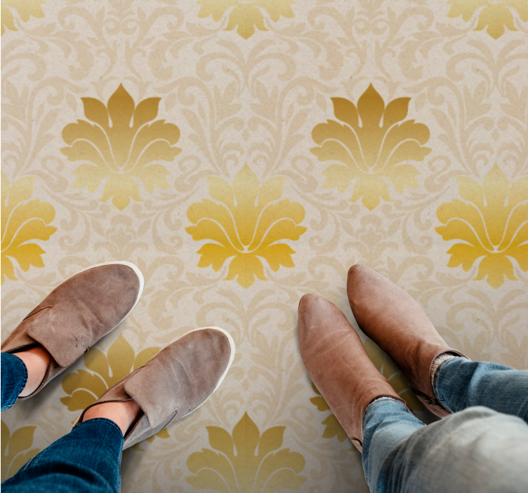 Βινταζέ χαλί από βινύλιο μπαρόκ μοτίβο κομψότητα - TenStickers