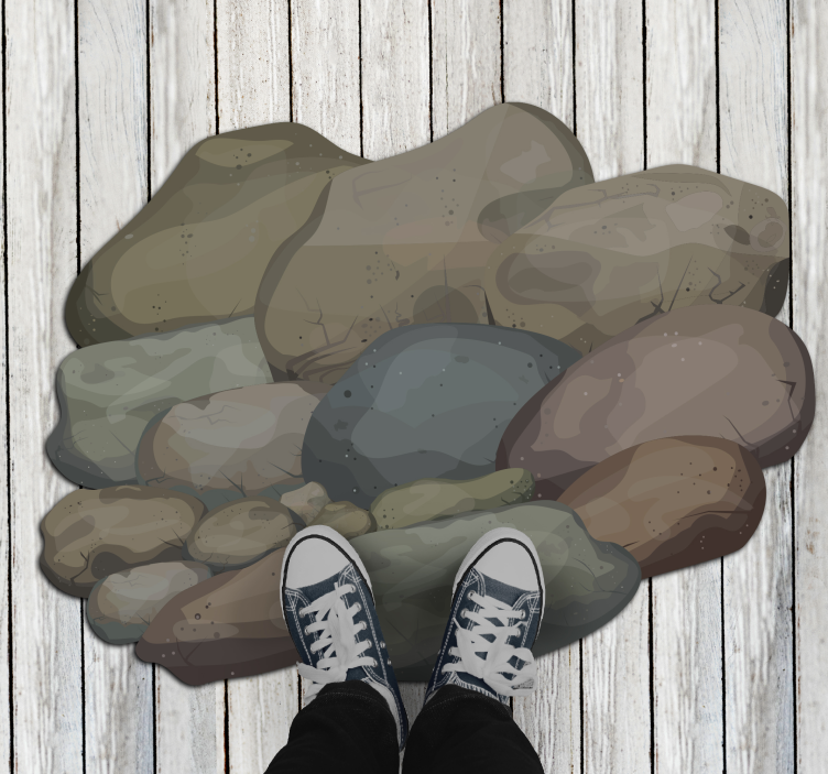 υφή χαλί βινυλίου από διαφορετικές πέτρες - TenStickers