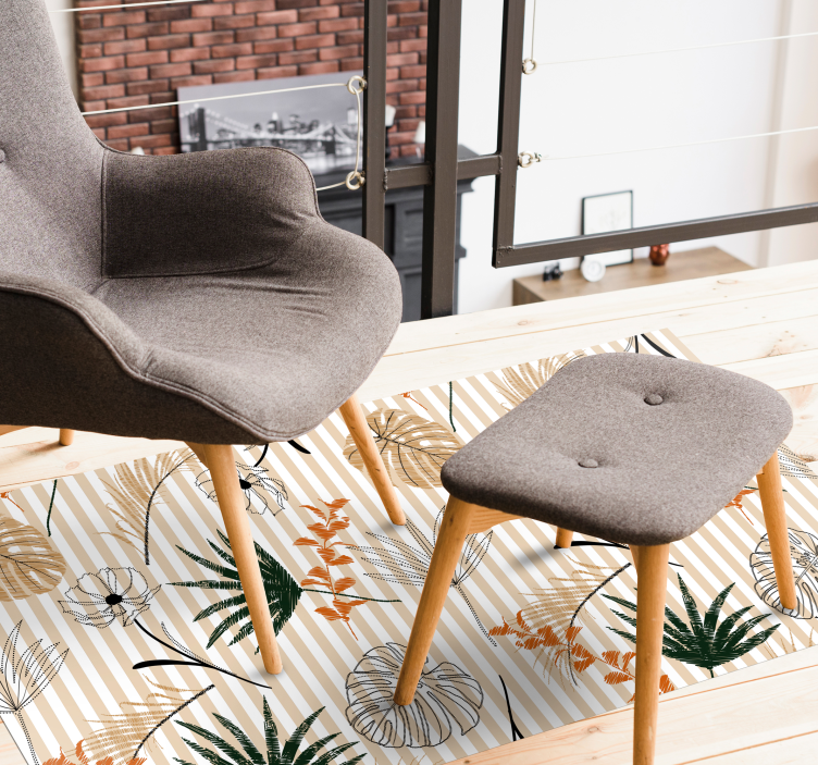 χαλί από βινύλιο, μαύρο και άσπρο - TenStickers